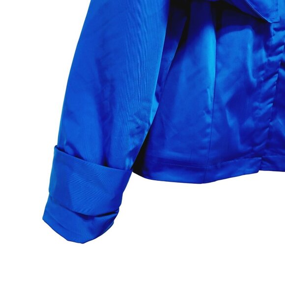 Black History Month Blue Rain Coat jacket Magnetic Snaps Women's Size 4X New - Picture 8 of 12